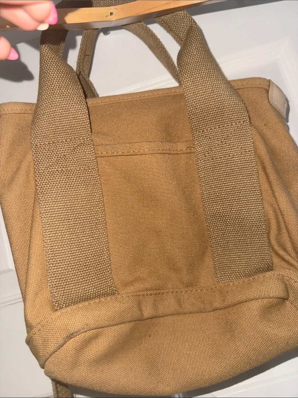 SHEIN Canvas Tote Crossbody Bag - Tan - Picture 2 of 4
